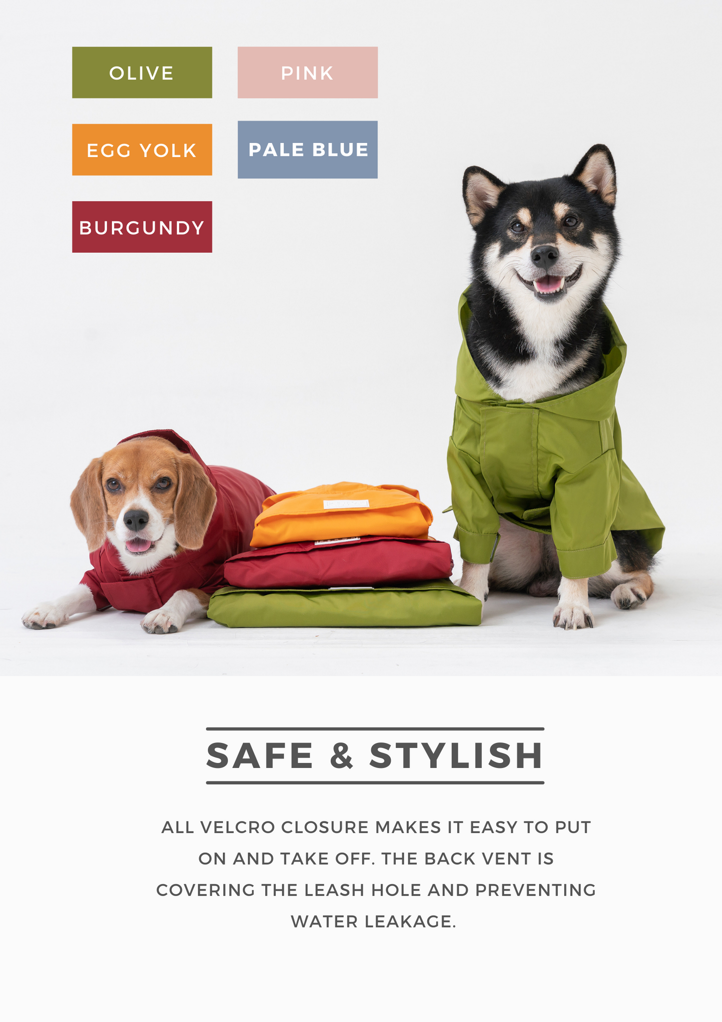 Tribeca adjustable velcro raincoat - Burgundy