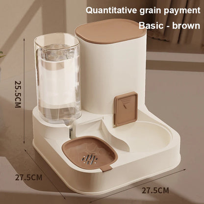 Kimpets Pet Cat Automatic Feeder Drinking Water Large Capacity Water Dispenser Dry Wet Separation Food Container Pet Supplies