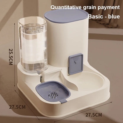 Kimpets Pet Cat Automatic Feeder Drinking Water Large Capacity Water Dispenser Dry Wet Separation Food Container Pet Supplies