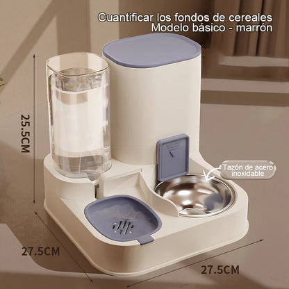 Kimpets Pet Cat Automatic Feeder Drinking Water Large Capacity Water Dispenser Dry Wet Separation Food Container Pet Supplies