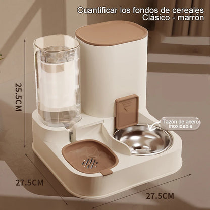 Kimpets Pet Cat Automatic Feeder Drinking Water Large Capacity Water Dispenser Dry Wet Separation Food Container Pet Supplies