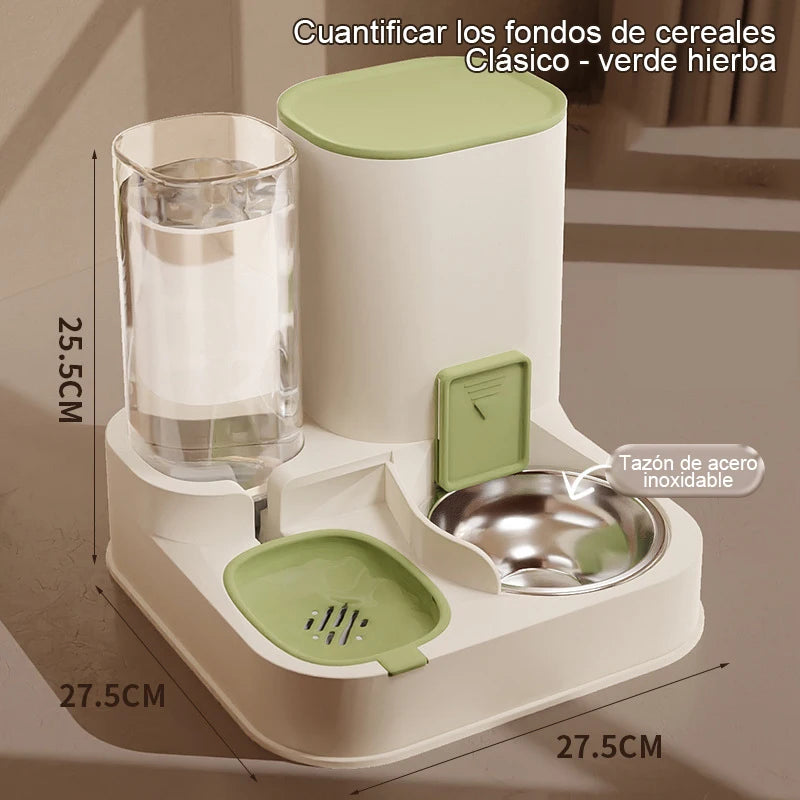 Kimpets Pet Cat Automatic Feeder Drinking Water Large Capacity Water Dispenser Dry Wet Separation Food Container Pet Supplies