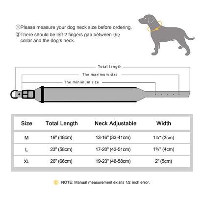 Wide Personalized Dog Collar PU Leather Customized Dogs Tag Collars Soft Pet Collar for Small Medium Large Dogs Pitbull Buldog